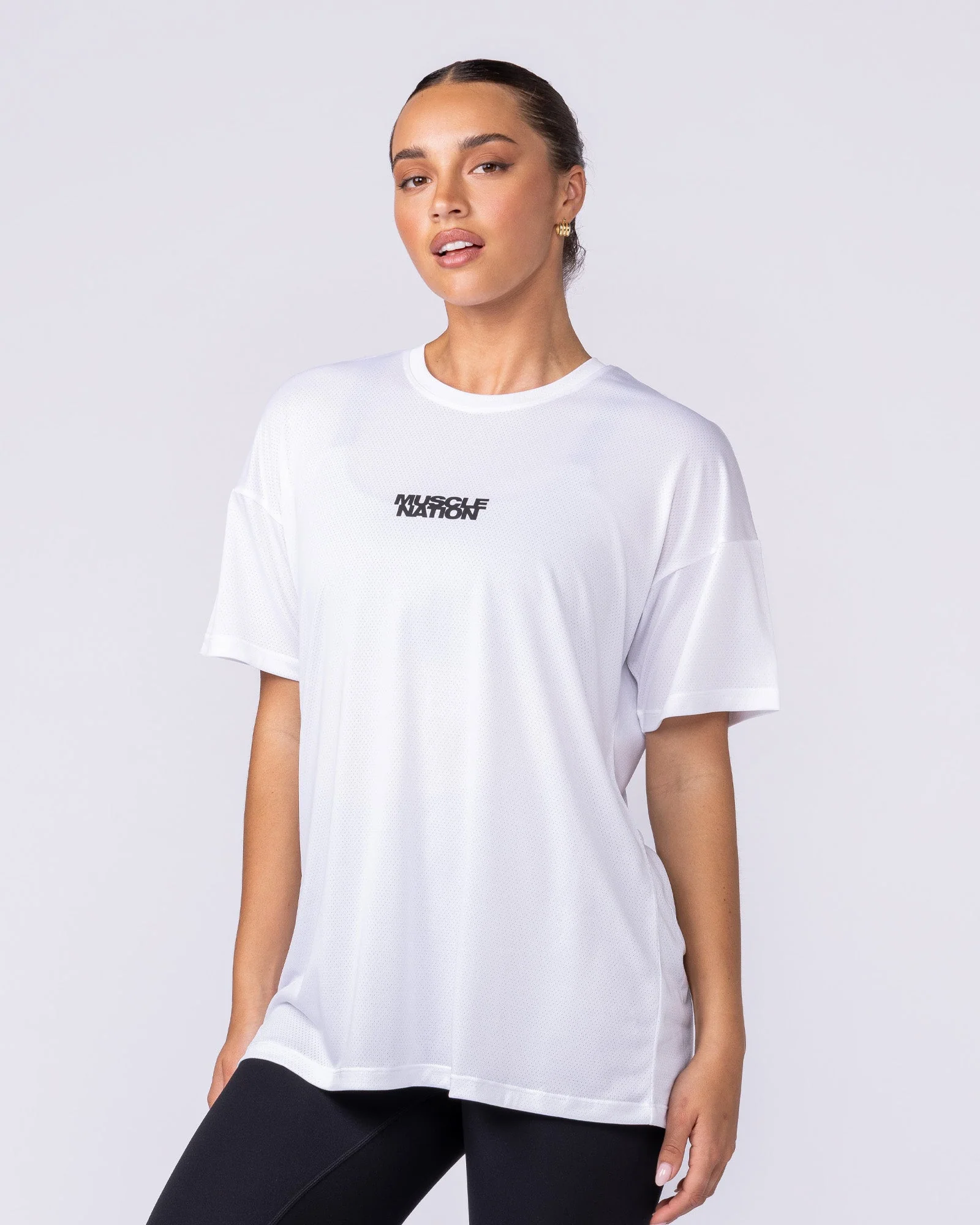Womens Relaxed Training Tee - White - Image 3