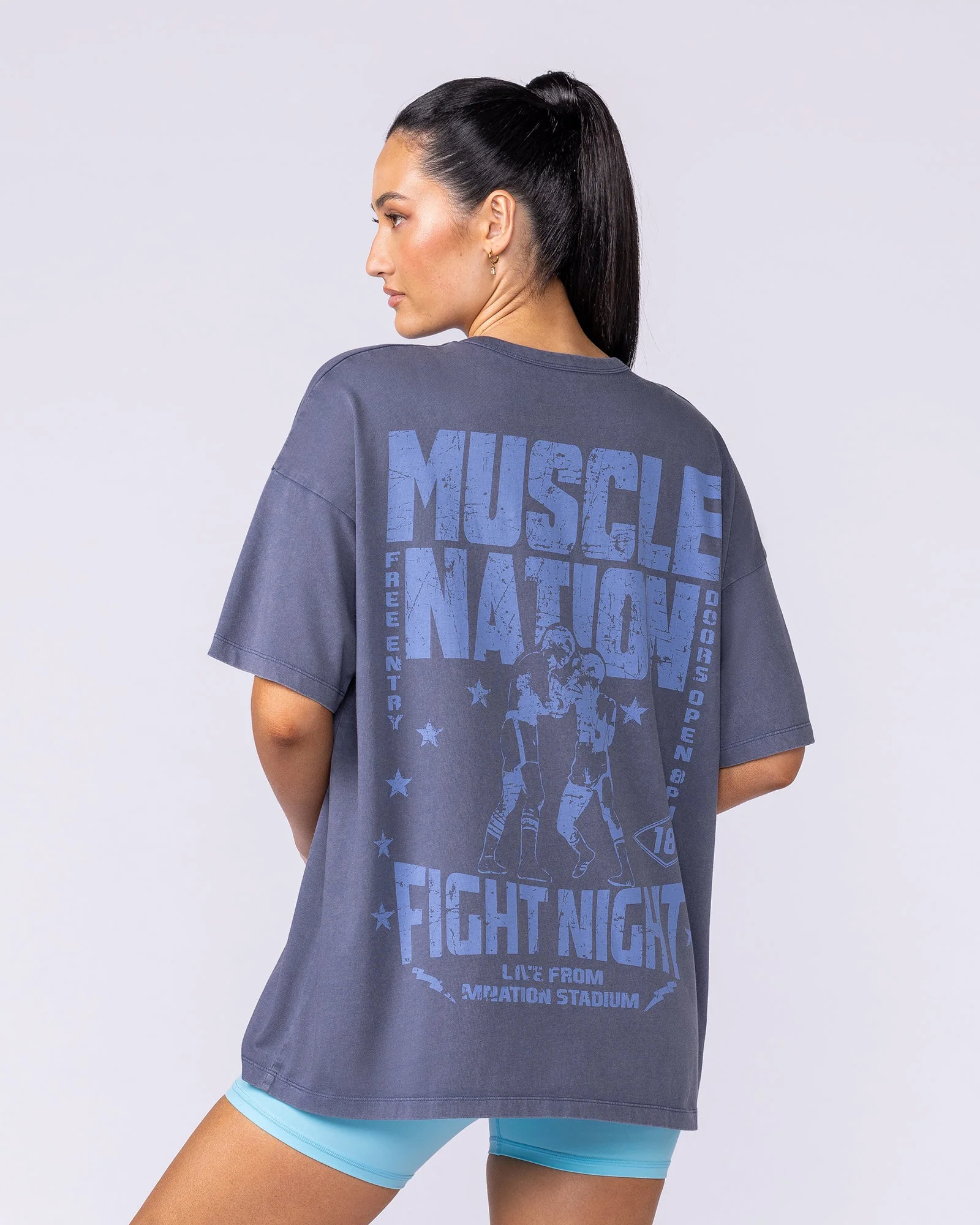 Ringside Oversized Vintage Tee - Washed Atlantis