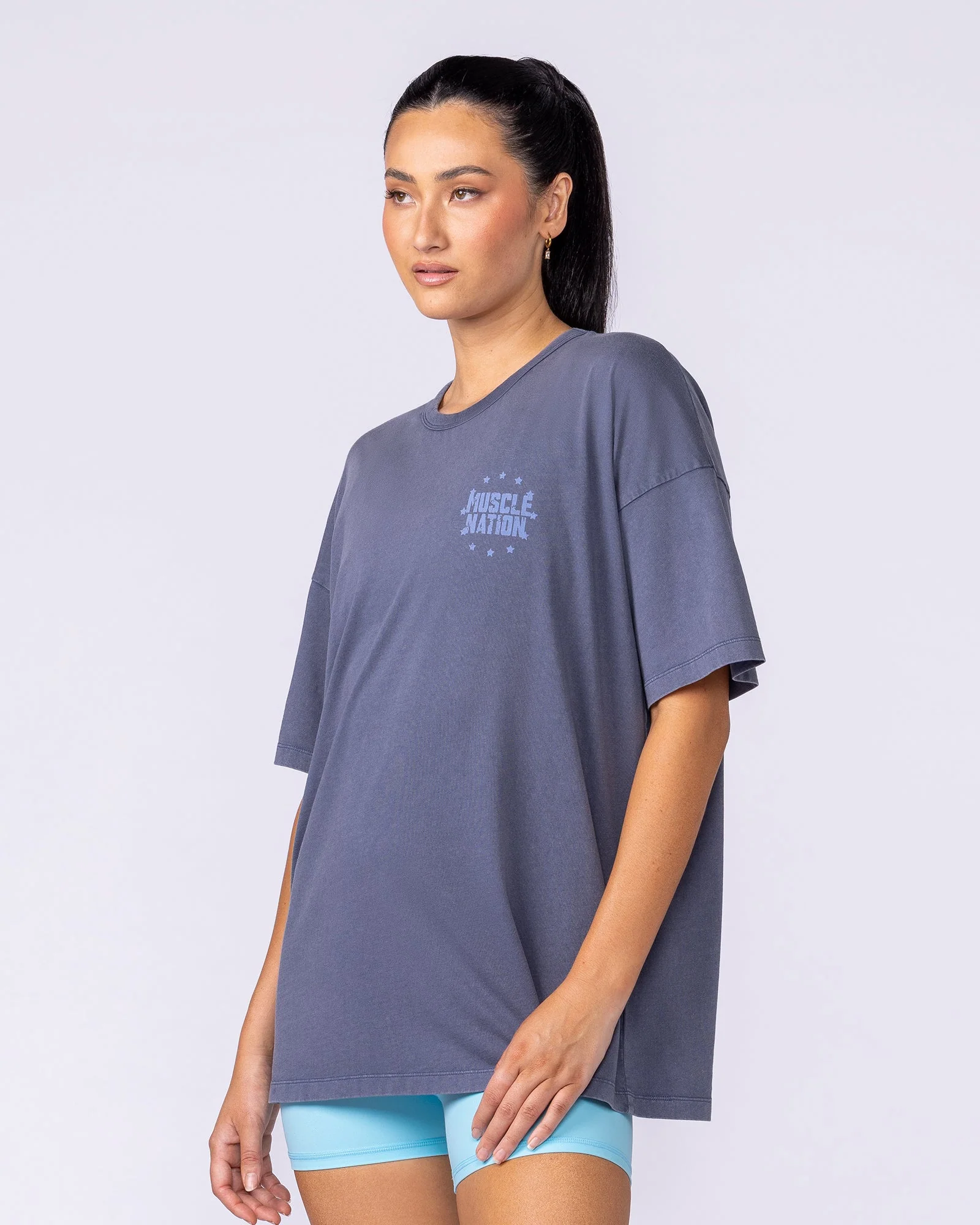 Ringside Oversized Vintage Tee - Washed Atlantis - Image 2