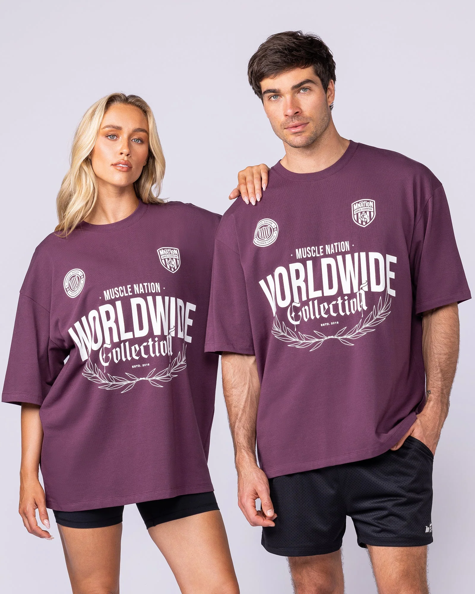 Worldwide Collection Oversized Tee - Cranberry - Image 6