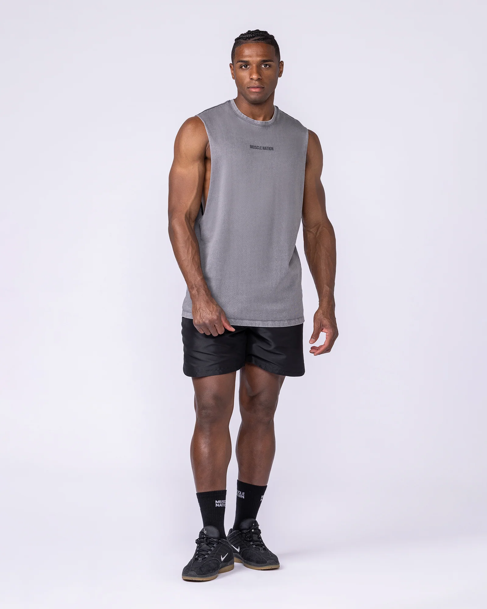 Vintage Training Drop Arm Tank - Washed Tornado - Image 5