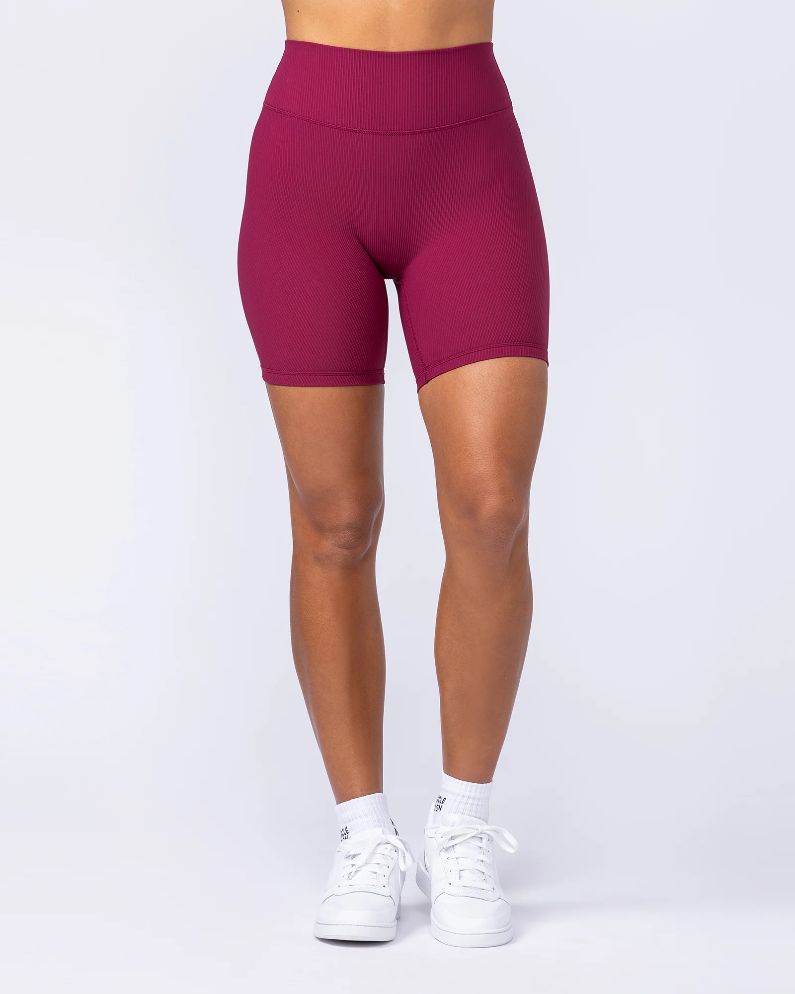 Zero Rise Rib Bike Shorts - Rose Bud - Image 3