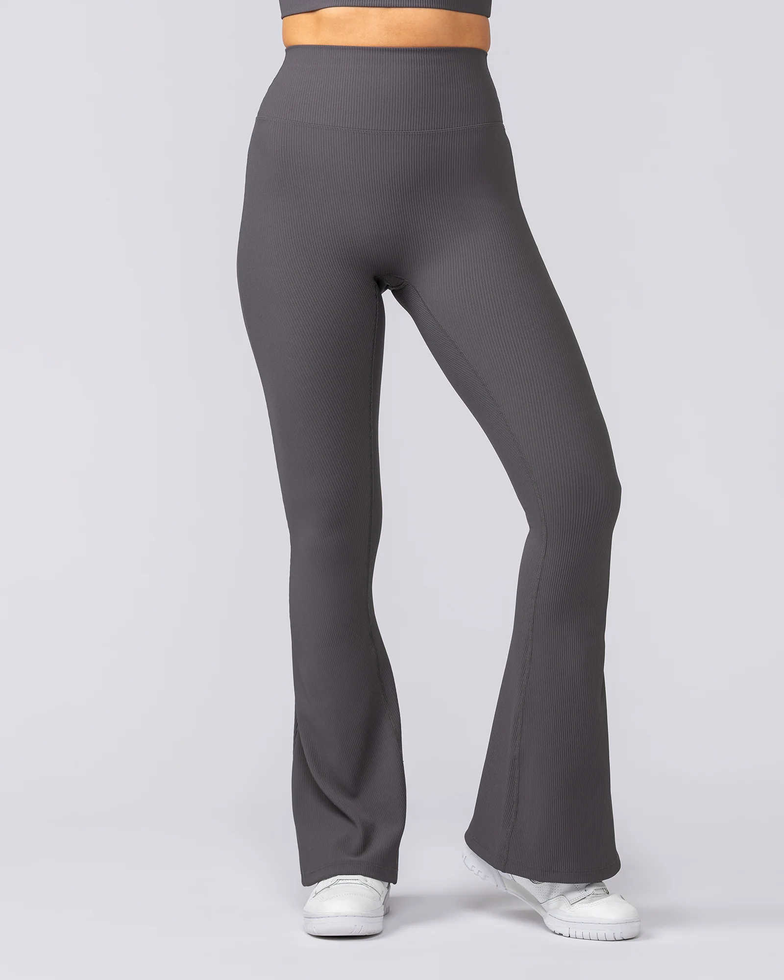Zero Rise Rib Flare Leggings - Phantom - Image 2